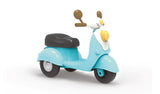 OLEOCA Family Scooter Toy - Mini Scooter with Rolling Wheels, Compatible with Dollhouse Figures, Pretend Play Toy Vehicle for Mi