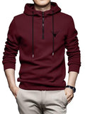 Toplot Men'S Woolen Blend Solid Hoodie With Hooded Neck (Zip-Hoodie-5146-Maroon-M),Maroon,,B0CJR5JRK3