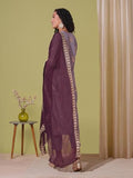 Gosriki Women'S Rayon Viscose Printed Straight Kurta With Pant & Dupatta (Udh Purple-Vks03-Gs_L_Purple_Large),Purple,,B0F38JHNXN