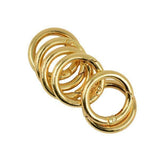 ATORSE 3x6 Pieces Round Spring Snap Hook Clip Key Handbag Purse Shoulder Strap Gold
