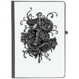 Udnag Ruled Notebook Diary Skull | Dagger And Snake, [A5 80Pages 80Gsm]