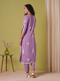 Gosriki Women'S Rayon Viscose Printed Pakistani Kurta With Pant Set (Vastarpur Purple-Vks01-Gs_Xxl_Purple_Xx-Large),Purple,2,B0F38GVNH8