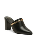 Shoetopia Women & Girls Pointed Toe With Stylish Golden Chain Pumps/Bantu-428/Black/Uk3,Black,3,B0BRV9ZJVC