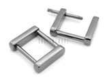 CRAFTMEMORE Rectangle Screw Rings Buckle Strap Connector Rectangular Shackle Screw Purse Bag Loop 4pcs (1 Inch, Gunmetal)