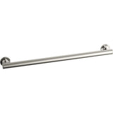 KOHLER K-11893-SN Purist 24-Inch Grab Bar, Vibrant Polished Nickel