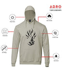 Adro Men'S Cotton Hooded Neck Hooded Sweatshirt (H21-M-Gok-Ch_Beige_Xl)
