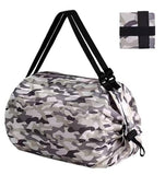 DHAVL Folding Waterproof Shopping Bag with Zipper Portable Reusable Tote for Grocery, Travel & Luggage | Lightweight Nylon Fol