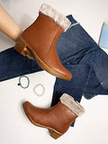 Shoetopia Women'S Flat Boots,Tan,7,B0BSC4B6V2
