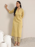 Libas Women'S Cotton Printed Straight Kurta (29328O_Yellow_Xxl)