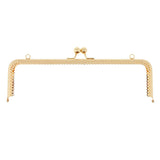 Ecomistiq Sew In Bag Purse Metal Frame Handbag Clasp Fastening 25.5Cm Light Gold