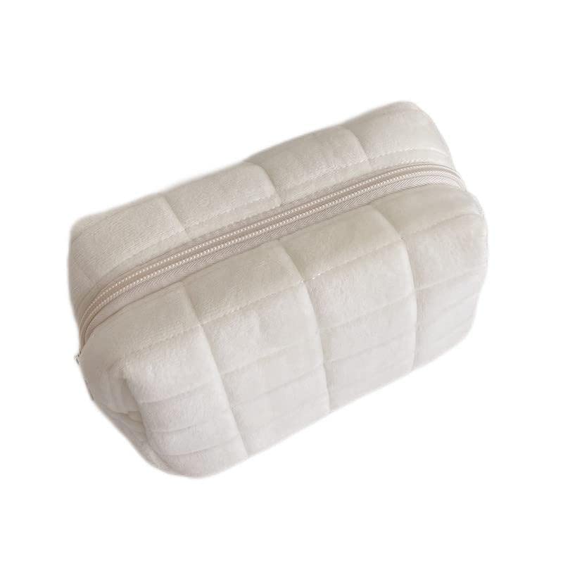 XPONNI Small Cosmetic Bag Cute Makeup Bag Y2k Accessories Aesthetic Make Up Bag Y2k Purse Cosmetic Bag for Purse (white)