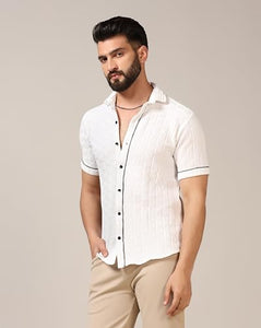 Toplot Men'S Regular Fit Casual Shirt (Chatai-Shirt-5174-White-M),White,,B0CYH22LJC