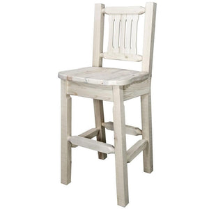 Montana Woodworks Homestead Collection Counter Height Barstool With Back, Ready To Finish