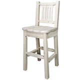 Montana Woodworks Homestead Collection Counter Height Barstool With Back, Ready To Finish