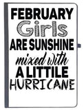 Udnag Ruled Notebook Diary Girls | February Girls Are Sunshine Mixed With, [A5 80Pages 80Gsm]