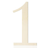 Large Wooden Numbers 12 Inch Paintable Wood Number 1 for Wall Decor, 1/5 Inch Thick Wooden Number Shape Cutouts for DIY Crafts P
