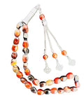 Natural Sulemani Agate Tasbheeh 33 Beads Muslim Islamic Religious Prayer Beads Aqeeq Tasbih Hakik Sufi Tasbeeh Misbaha Aqiq Masb