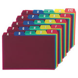 Oxford Card Guides, Alpha, 1/5 Tab, Polypropylene, 4 x 6, 25/Set