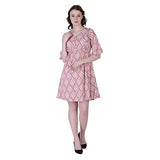 Dhruvi Trendz Womens Rayon Women Western Dresses Regular Fit Dt-Wd1067 (Dt-Wd1068_Peach_Xl)
