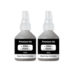 Compatible BT6000/BTD60BK Black Ink Bottle, Pack of 2, 100ml Each