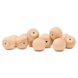 Wood Knobs, 1.5 Inch Round Natural Wood Drawer Pulls, Pack of 50 Unfinished Wooden Drawer Knobs, Ball Shaped Wood Cabinet Knobs,