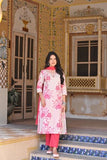 Gosriki Women'S Cotton Blend Printed Straight Kurta With Pant & Dupatta (Bhool Pink-Gs_S_Pink_Small),Pink,,B0D181CPRM