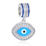 ABAOLA Blue Eye Dangle Charm Beads fit for Fashion Charms Bracelets