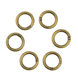 ATORSE 5x6 Pieces Round Spring Snap Hook Clip Key Handbag Purse Shoulder Strap Bronze