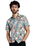 Dhruvi Trendz Mens Rayon Men'S Casual Shirt Regular Fit Western (Dt-Ms-6047_Green_S)