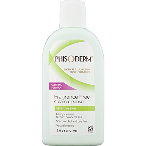 Phisoderm Fragrance Free Cream Cleanser For Sensitive Skin 6 oz (Pack of 4)