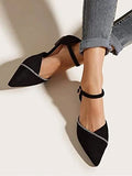 Shoetopia Women'S Block Heel Ballet Flats Black,Black,8,B0BSC96ZPD