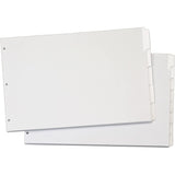 Cardinal 84270CB Write n Erase Tab Dividers, Tabloid Size, 5/ST, 11Inch x17Inch, WE