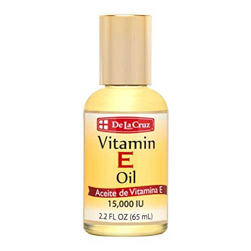 De La Cruz Vitamin E Oil for Skin, Face and Body 15,000 IU - No Preservatives, Artificial Colors or Fragrances, Made in USA 2.2 