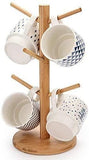 WAYUYU SpaceSaving Bamboo Mug Tree