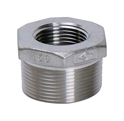 Smith Cooper 1-1/4 in. MPT x 1 in. Dia. FPT Stainless Steel Hex Bushing - Case of: 1; Each Pack Qty: 1;
