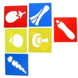 ATORSE 5x6 Pieces/Set Drawing Template Stencils Ruler for Kids DIY Crafts Fruits