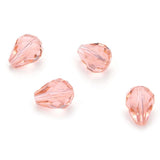 100pcs Adabele Austrian 10mm Faceted Teardrop Crystal Beads Light Padparadscha Pink Compatible with 5500 Swarovski Crystals Prec