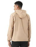 Pumpd Mens All-Purpose Windcheater With Front Zip Closure & Hoodie -With Self Packing Kit,Sand,Sand,S