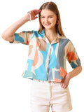 Wedani Regular Fit Top For Women,BLUE,M