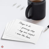 100 Pcs Extra Thick White Index Cards - Blank Heavyweight 14pt (0.014  ) 100lb Cover Cardstock - Flash Cards, Study School Note