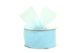 Ribbon Bazaar Plain Sheer Organza 2-3/4 Light Blue 25yd Spool 100% Nylon Ribbon
