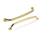 CABDM 2 Pack 10 inch Hole Center Polished Brass Cabinet Pulls - Heavy Duty Solid Drawer Hardware Handles Kitchen Vanity Bathroom