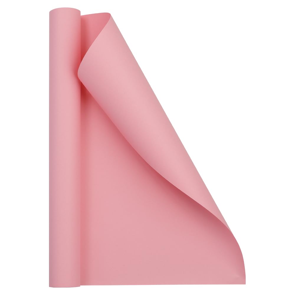 JAM Paper Gift Wrap - Matte Wrapping Paper - 26.3 Sq Ft (17 in x 18 Ft) - Matte Light Baby Pink - Roll Sold Individually