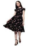 OOMPH! Women's Western & Fusion wear Western Dresses for Women Black - md505,Black