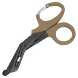 Bandage Shears Scissors EMT and Trauma Shears, Bent Stealth Black Coated for Nurses, Students, Emergency Room (19cm, Brown)