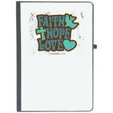Udnag Ruled Notebook Diary Love | Faith Hope Love, [A5 80Pages 80Gsm]