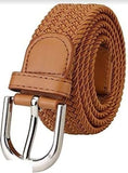 Kaneekshi WomenS Braided Elastic Belt | Stretchable Woven Fabric Waist Belt For Jeans, Dresses, Trousers & Casual Wear | Light 