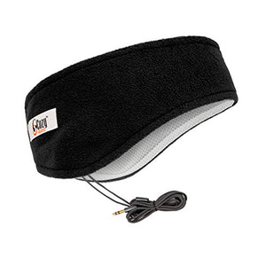 CozyPhones Over The Ear Headband Headphones - Sleep Headphones - New Contour Series with Cool Mesh Lining & Thin Earphones - Bla