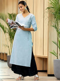 Libas Women'S Cotton Straight Kurta (37222_Grey Grey L