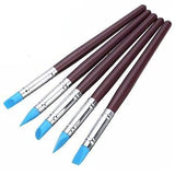 JR Enterprises Silicone, Rubber Nib Paint Brush Pens 3mm Tip Clay Sculpting Tools for Shaping Modeling Smoothing Pottery Decorat